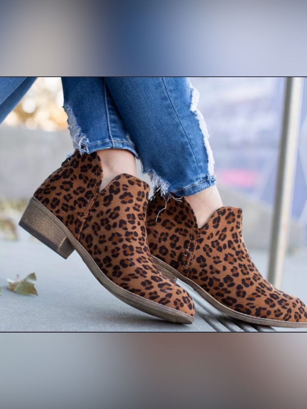 TG Leopard Print Ankle Booties